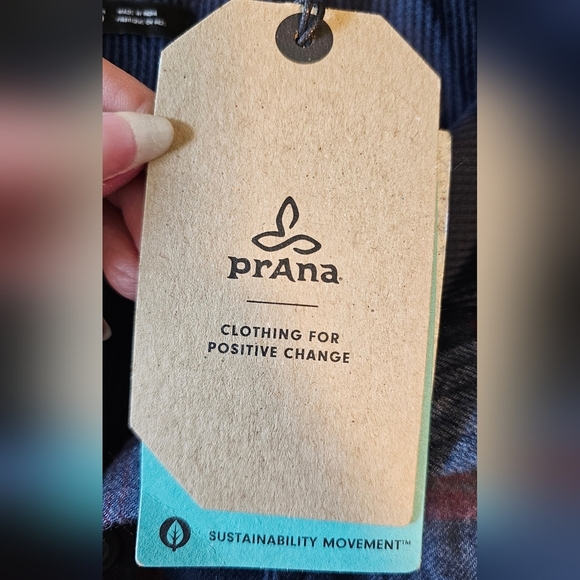 Prana Glover Park Men's Lined Flannel Shirt Jacket Plaid, Dark Sky, SMALL - Picture 10 of 13